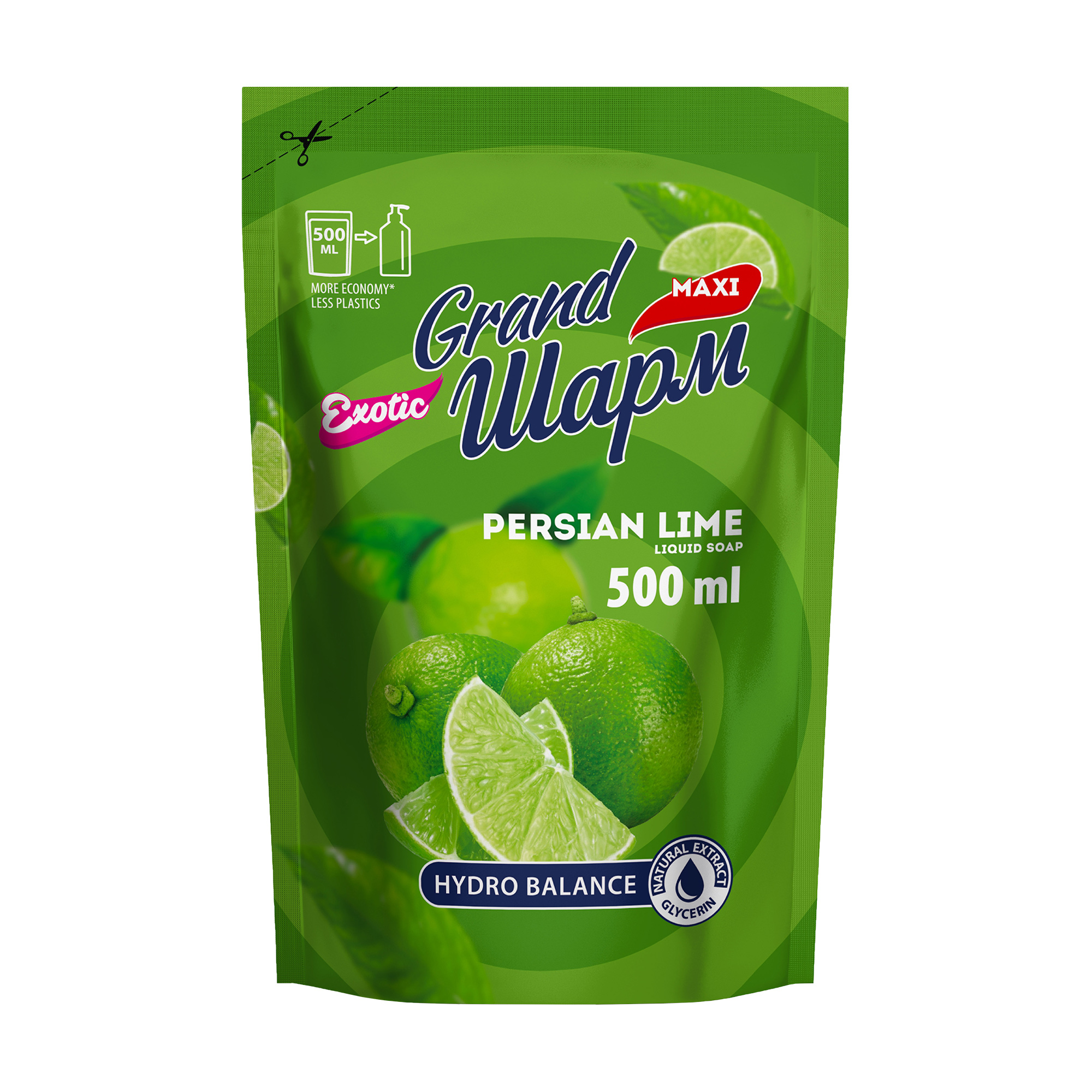 Рідке мило Grand Шарм Maxi Персидський лайм, 500 мл (запаска)